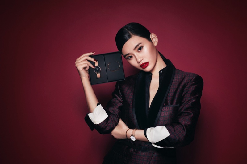 Ming Xi fronts Daniel Wellington's Holiday 2017 campaign