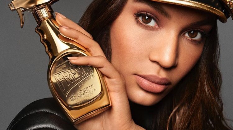Joan Smalls Shines in Gold for New Moschino Fragrance Campaign