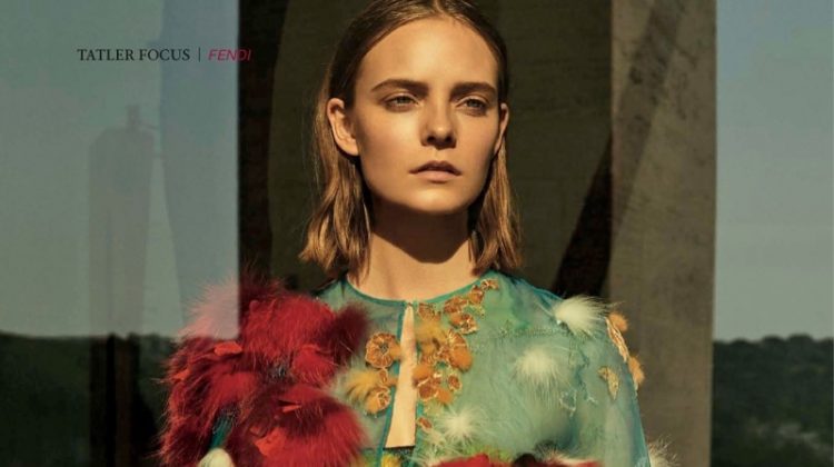 Nimue Smit Charms in Fendi Haute Couture for Hong Kong Tatler