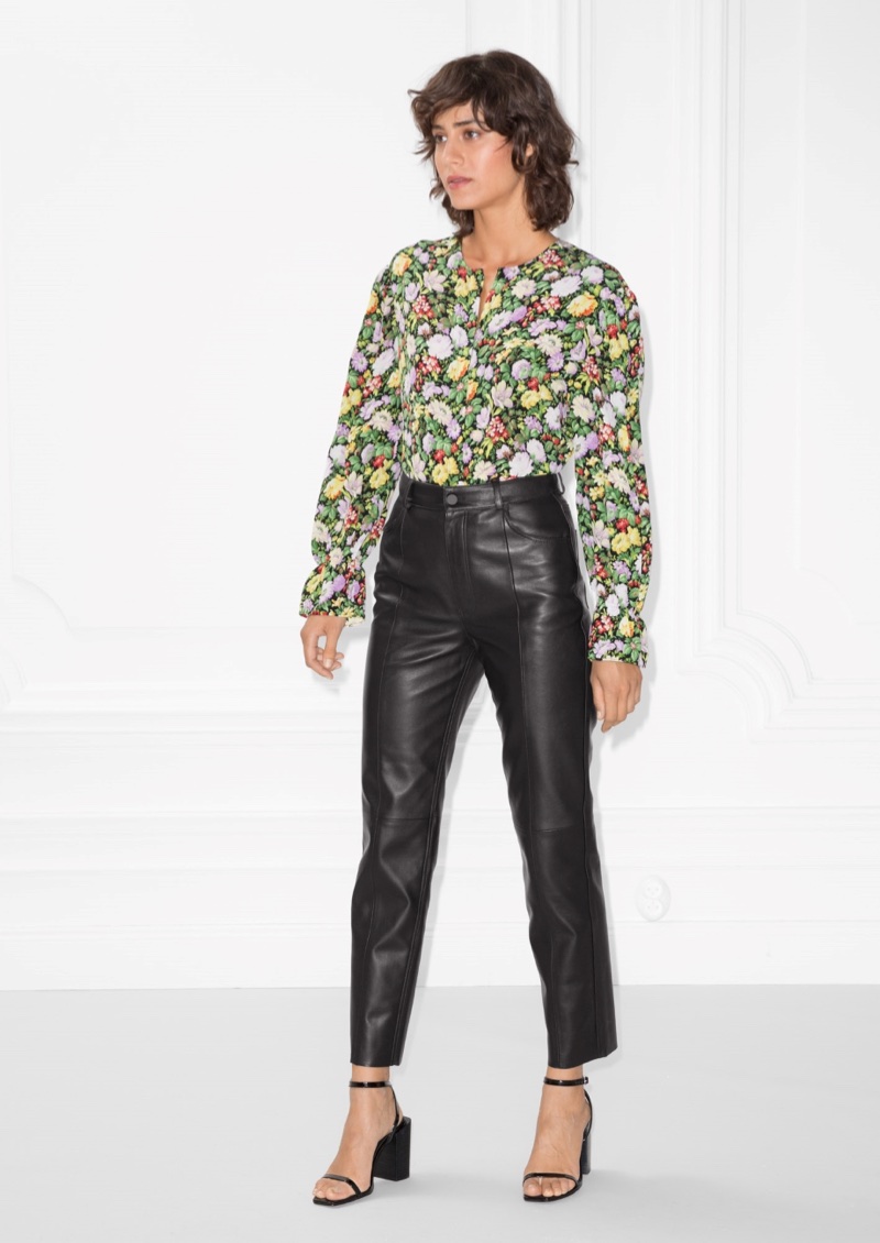 & Other Stories Leather Trousers $375