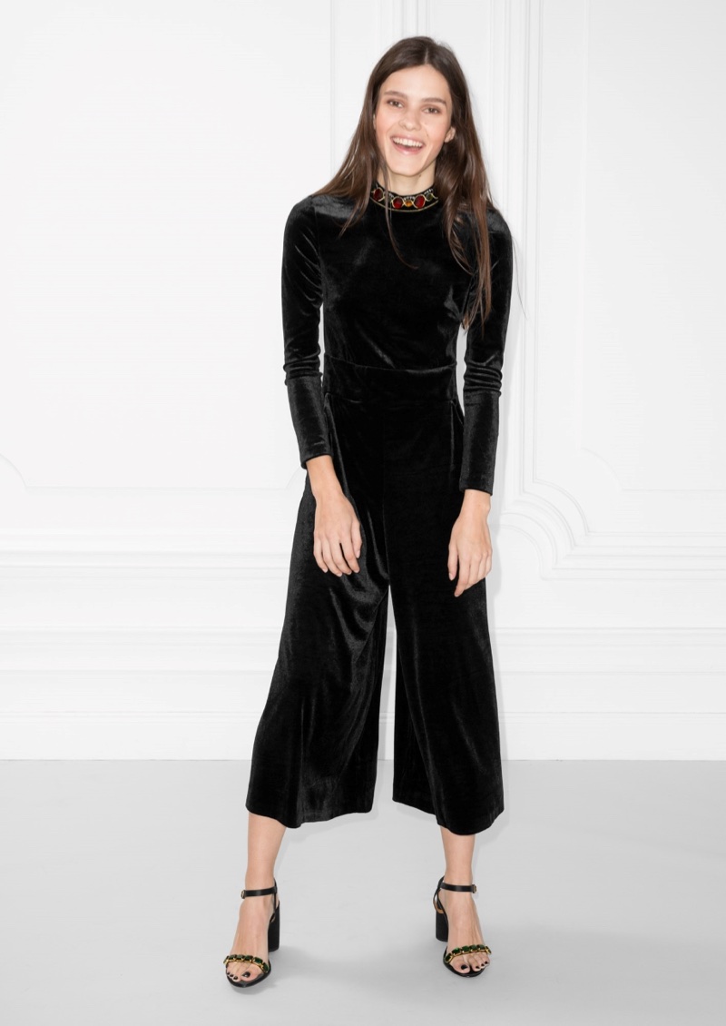 & Other Stories Velvet Jumpsuit $115