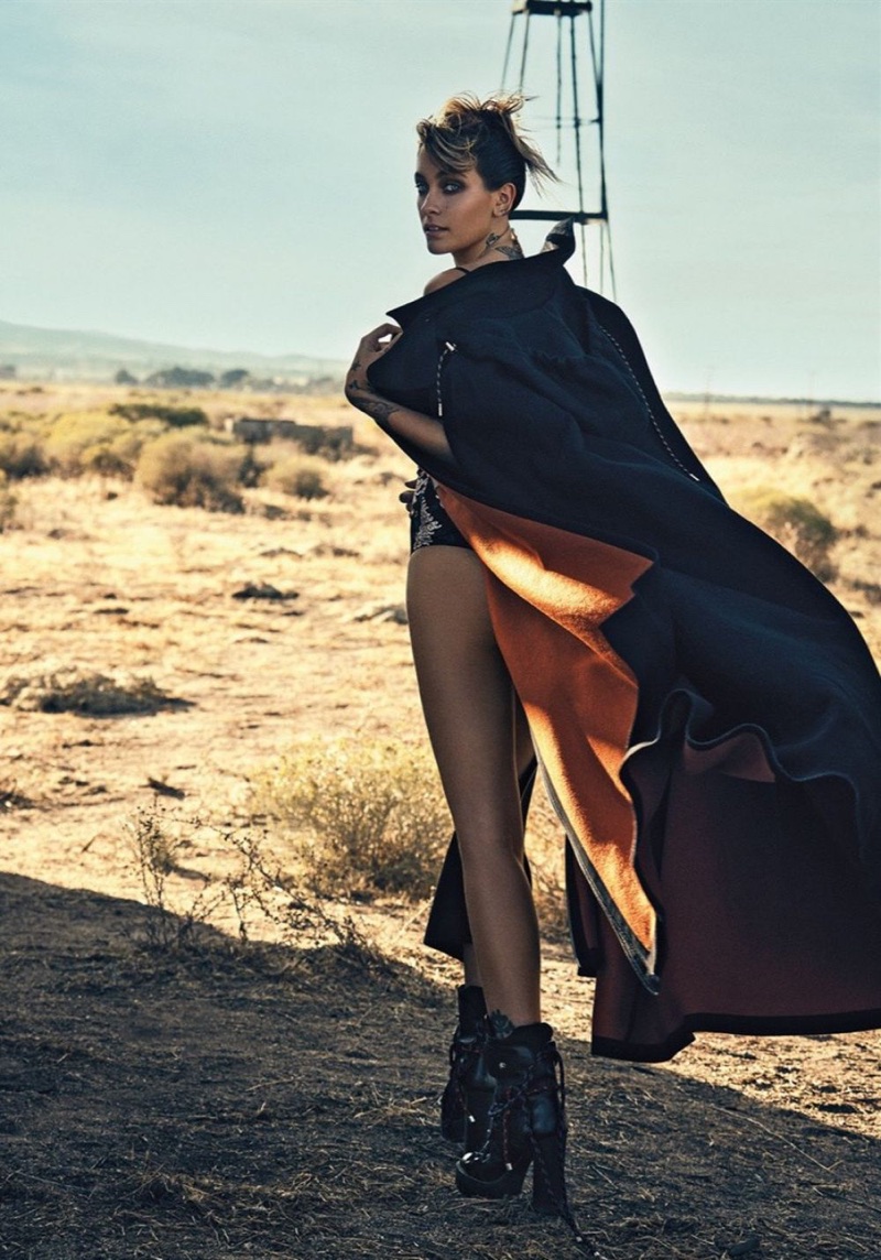 Actress Paris Jackson poses in the desert