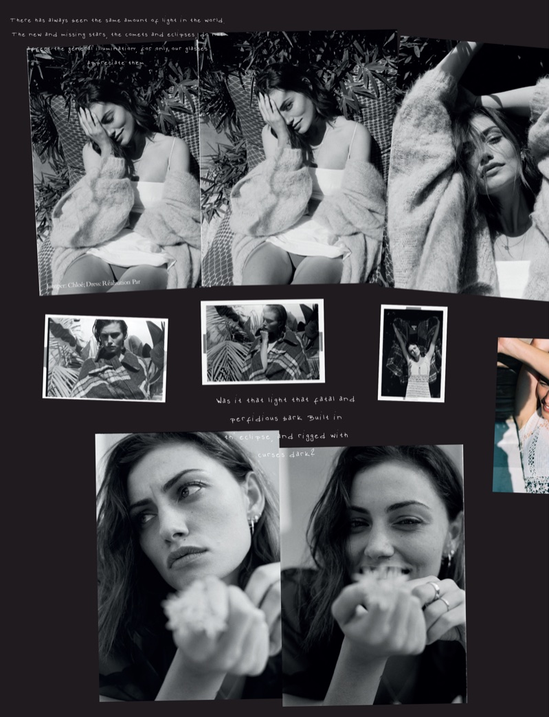 Phoebe Tonkin looks perfectly natural in a black and white collage