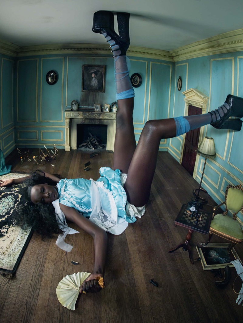 Duckie Thot as Alice in 2018 Pirelli Calendar