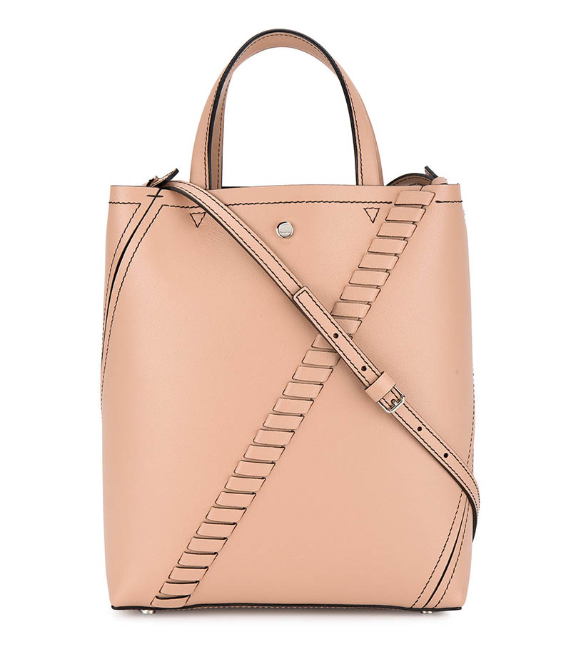 Proenza Schouler Mini Grain Leather Hex Tote with Crossbody Strap $1,127