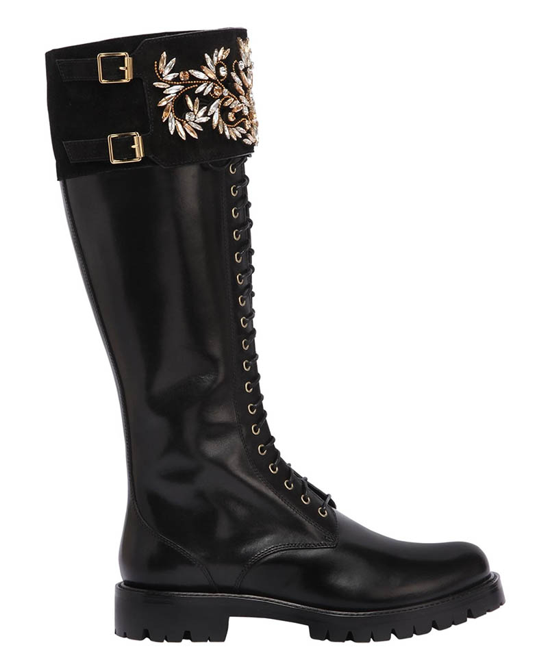 René Caovilla x LVR Edition Swarovski Leather Boots $2,770