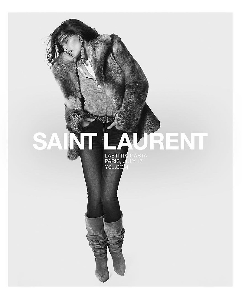 Saint Laurent taps Laetitia Casta for its spring 2018 campaign