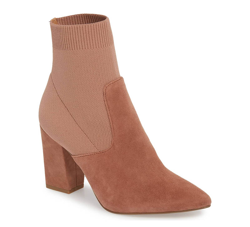 Steve Madden Reece Sock Bootie in Tan Suede $99.20 (previously $129.95)