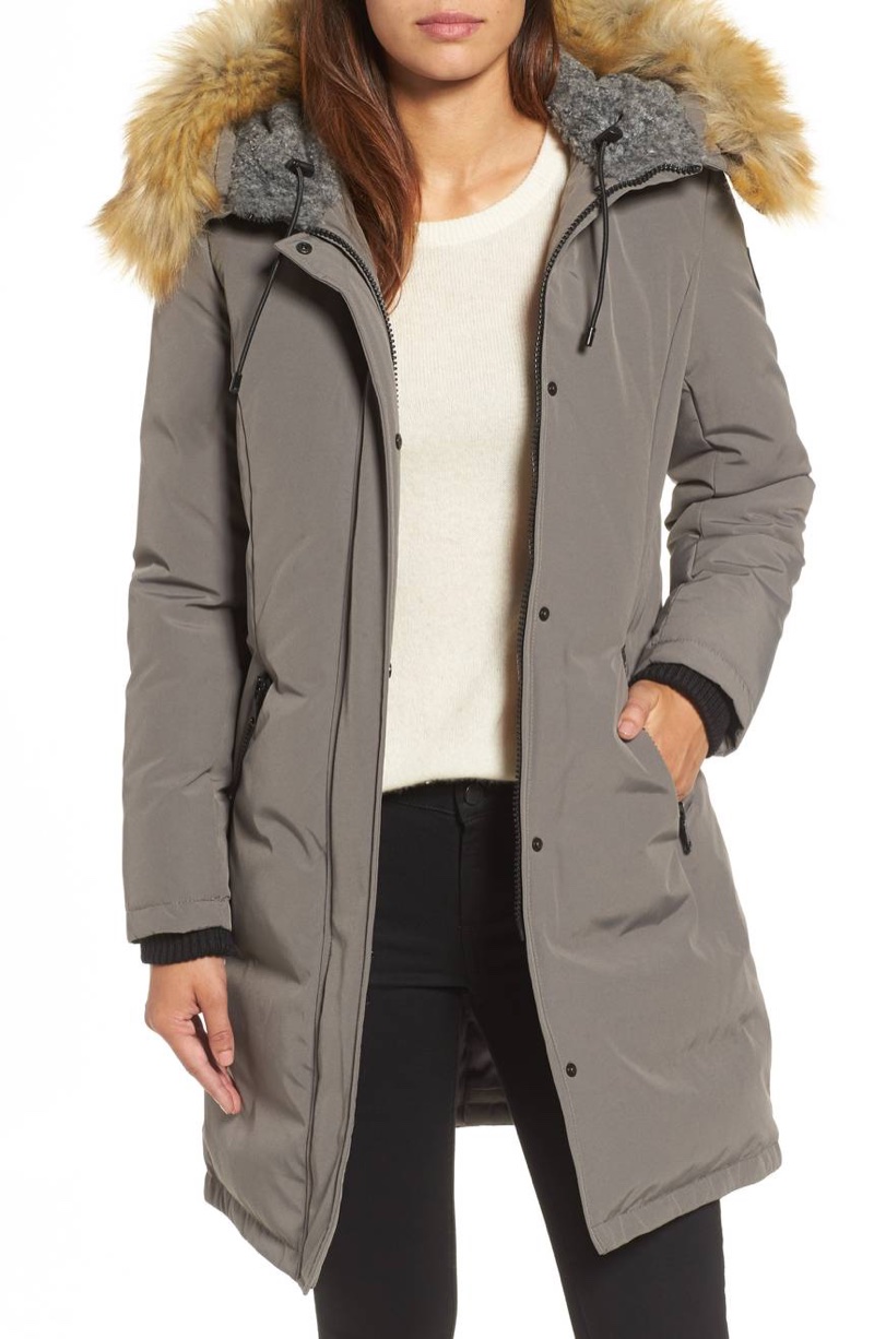 Vince Camuto Down Feather Fill Parka with Faux Fur Trim $199.90 (previously $298)