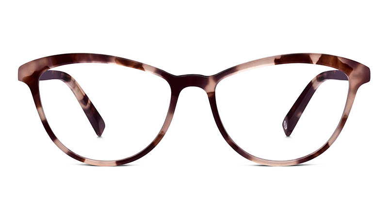 Warby Parker Louise Small Glasses in Blush Tortoise $95