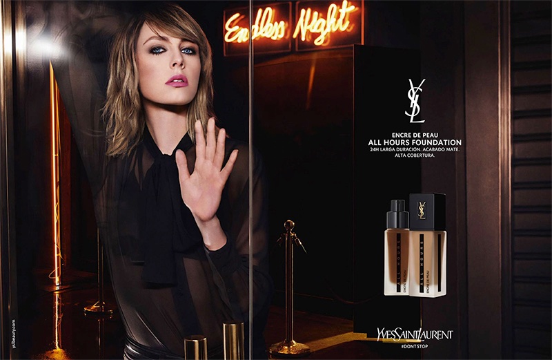 Edie Campbell appears in YSL Beauty Encre de Peau campaign