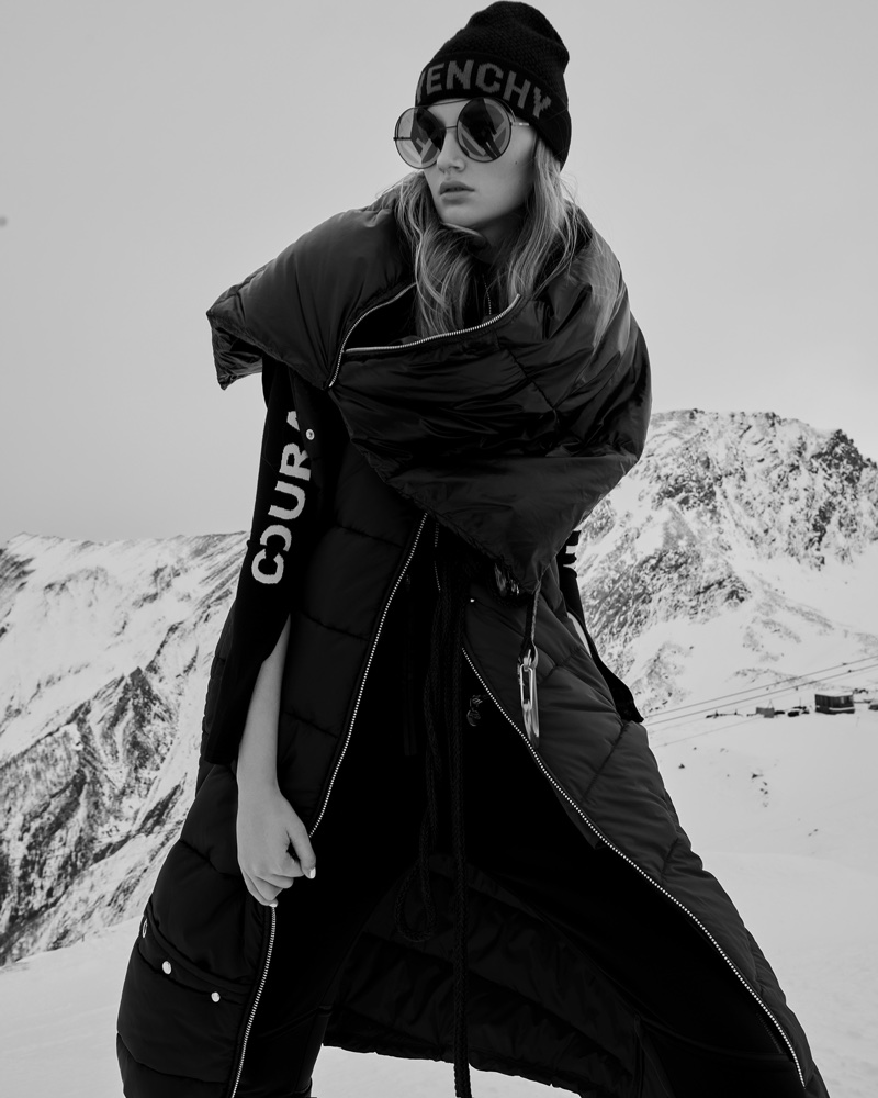 Anna Konecna | Ski Fashion Edtiorial | Harper's Bazaar Czech