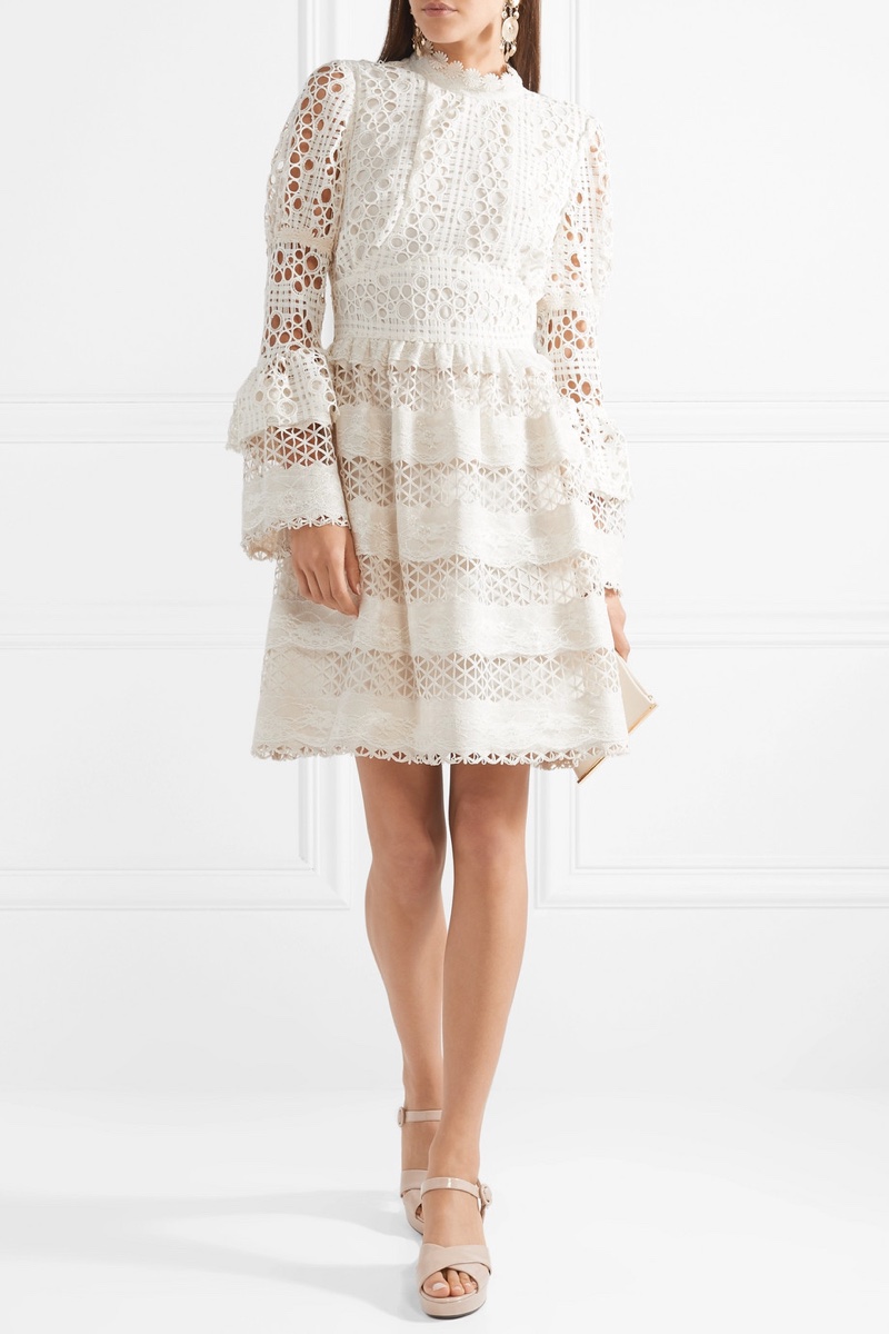 Anna Sui Dew Drop Trellis Guipure Lace Mini Dress $400.20 (previously $667)