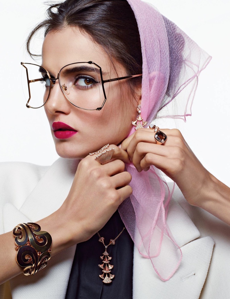 Blanca Padilla Models Rosy Fashions for Vogue Arabia