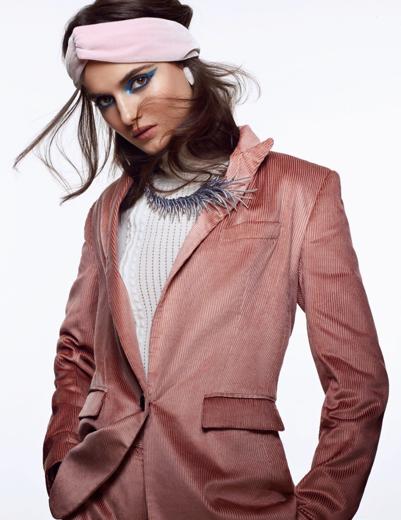 Blanca Padilla Models Rosy Fashions for Vogue Arabia