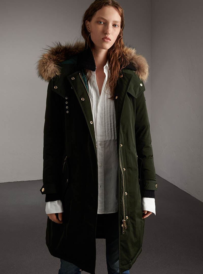 Burberry Down-Filled Parka Coat with Detachable Fur Trim $1,295 (previously $1,795)