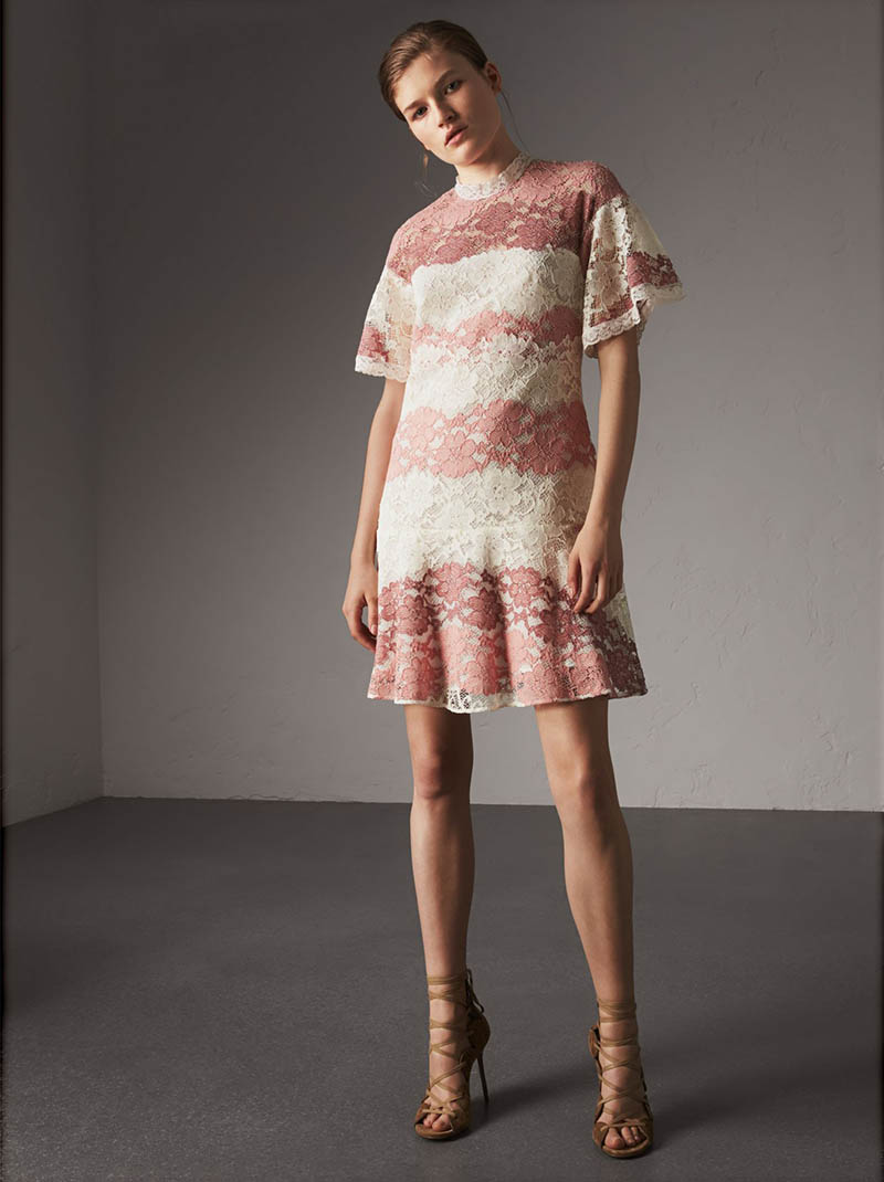 Burberry Floral Lace Dress with Flutter Sleeves $995 (previously $1,595)