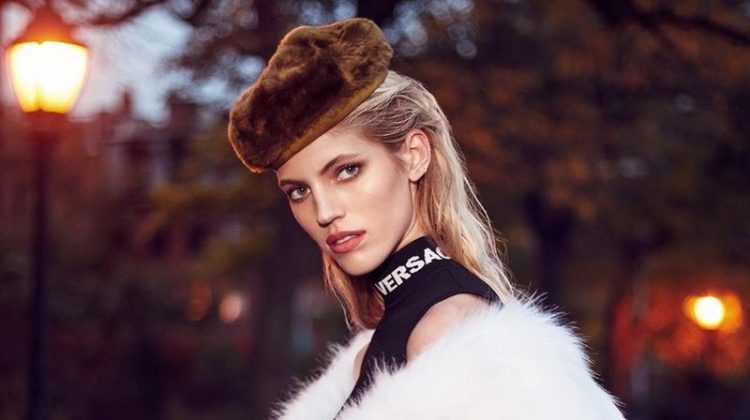 Devon Windsor Layers Up in Winter Coats for Harper’s Bazaar Kazakhstan