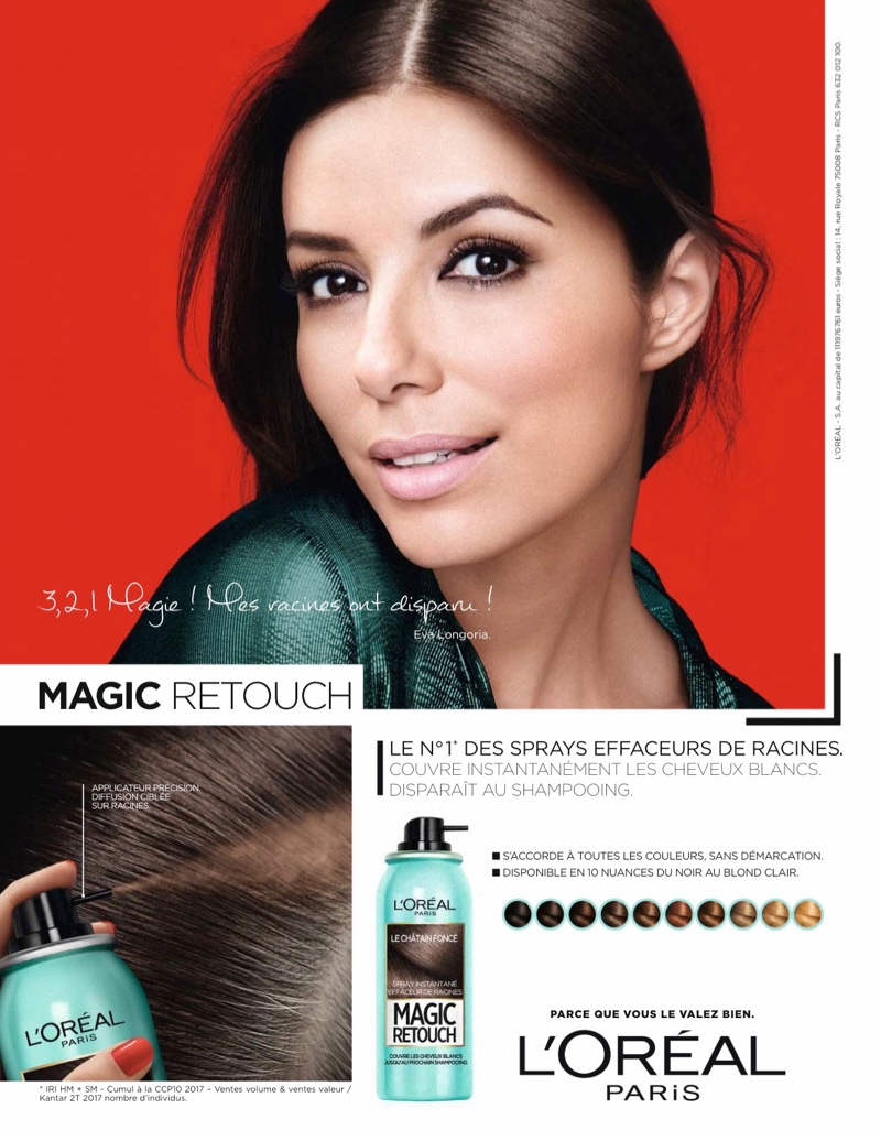 Eva Longoria fronts L'Oreal Paris Magic Retouch campaign