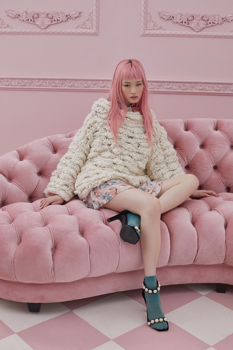 Fernanda Ly stars in For Love & Lemons' fall-winter 2017 Knitz collection