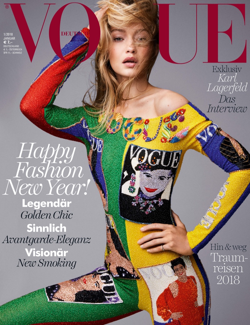 Gigi Hadid Versace Fashion Photoshoot Vogue Germany