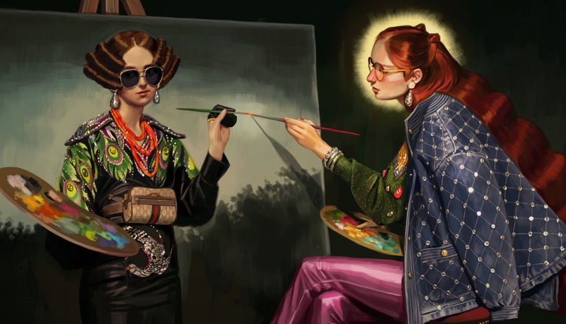 An image from Gucci's illustrated spring-summer 2018 campaign