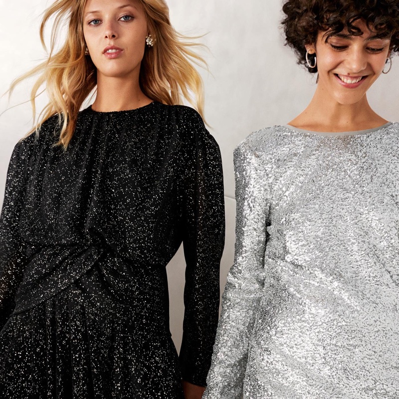 (Left) H&M Draped Dress (Right) H&M Sequined Dress