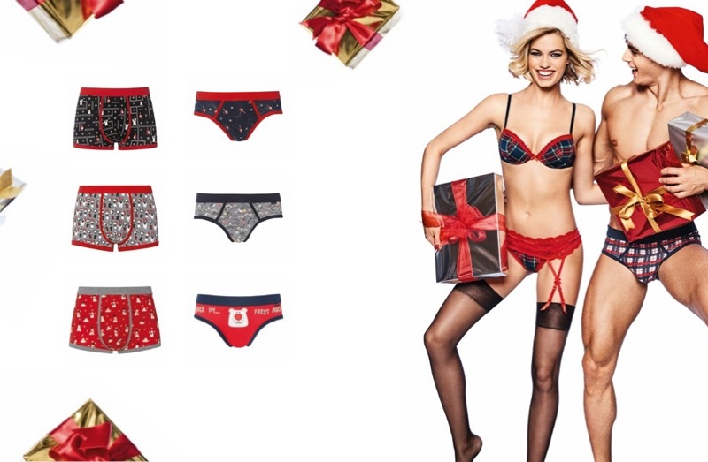 An image from Yamamay's Christmas 2017 advertising campaign