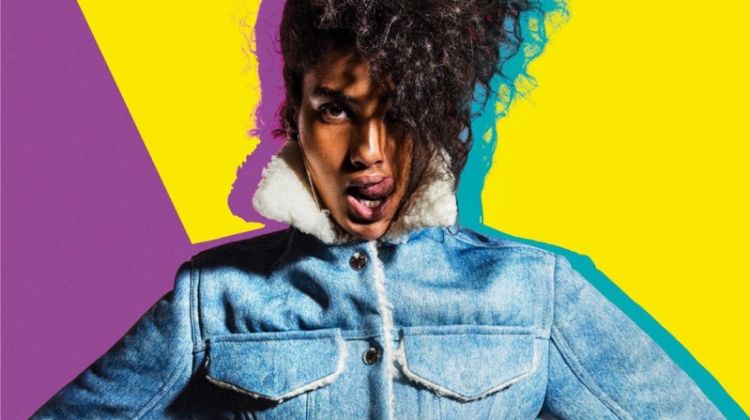 Imaan Hammam Rocks Bold Retro Fashions for Vogue Paris