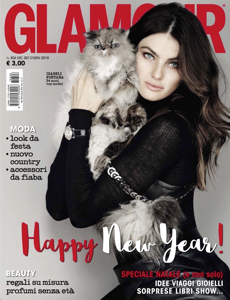 Isabeli Fontana Poses in Sleek Fashions for Glamour Italy