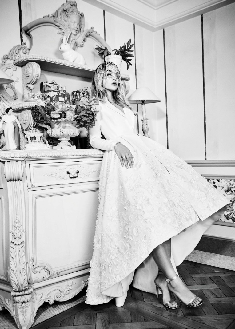 Jasmine Sanders Poses in Pretty Dresses for Vogue Arabia
