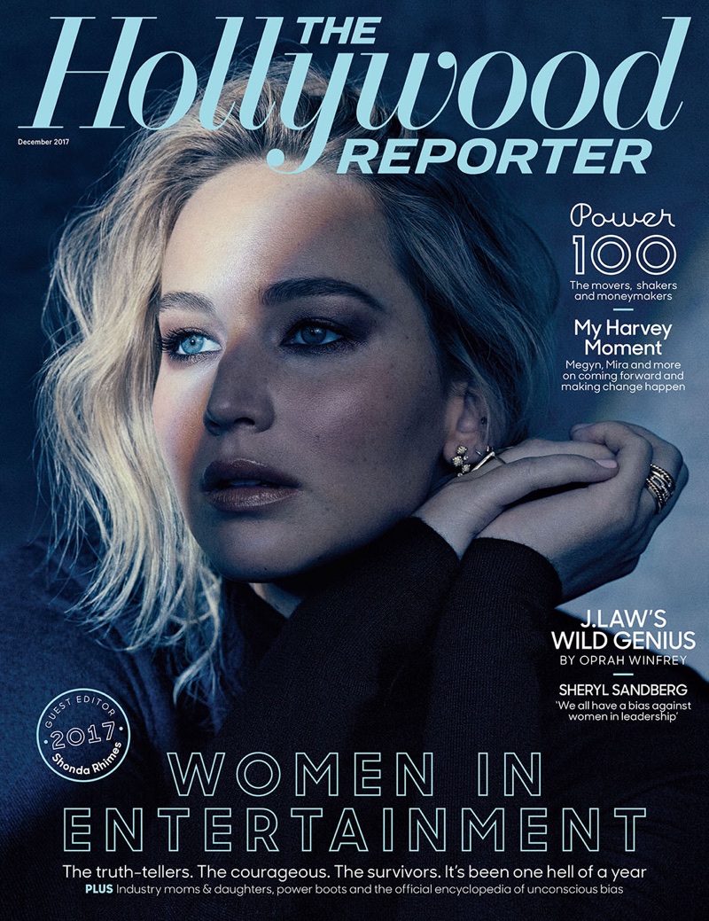 Jennifer Lawrence on The Hollywood Reporter December 2017 Cover