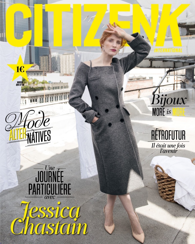 Jessica Chastain on Citizen K Winter 2017/2018 Cover