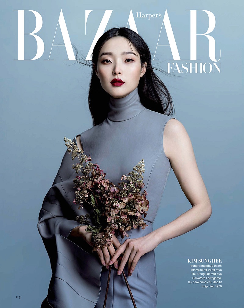 Model Sunghee Kim for Harper's Bazaar Vietnam November 2017. Photo: Jingna Zhang