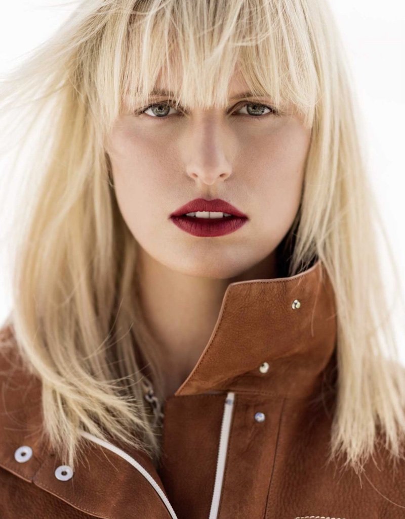 Karolina Kurkova Models Colorful Coats for ELLE Russia
