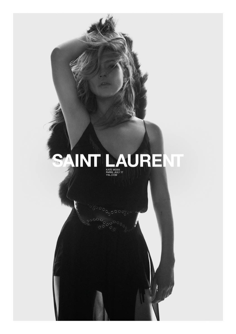 Kate Moss stars in Saint Laurent's spring 2018 campaign