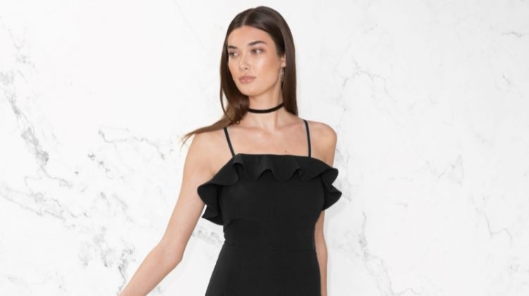 & Other Stories Frill Mini Dress $48 (previously $95)