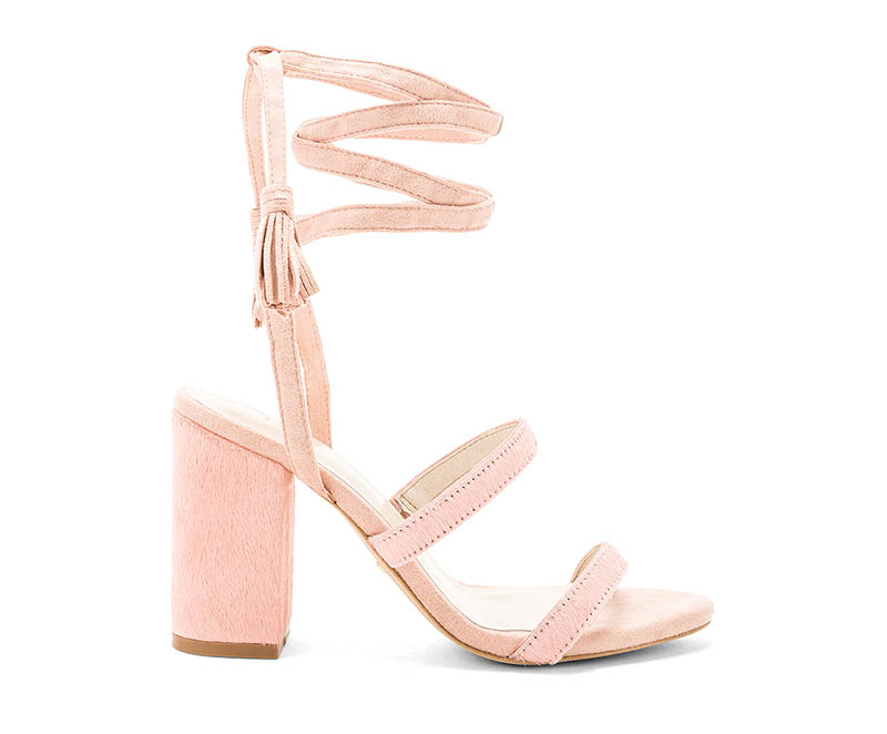 RAYE x Stone_Cold_Fox Henna Calf Hair Sandal in Blush $178