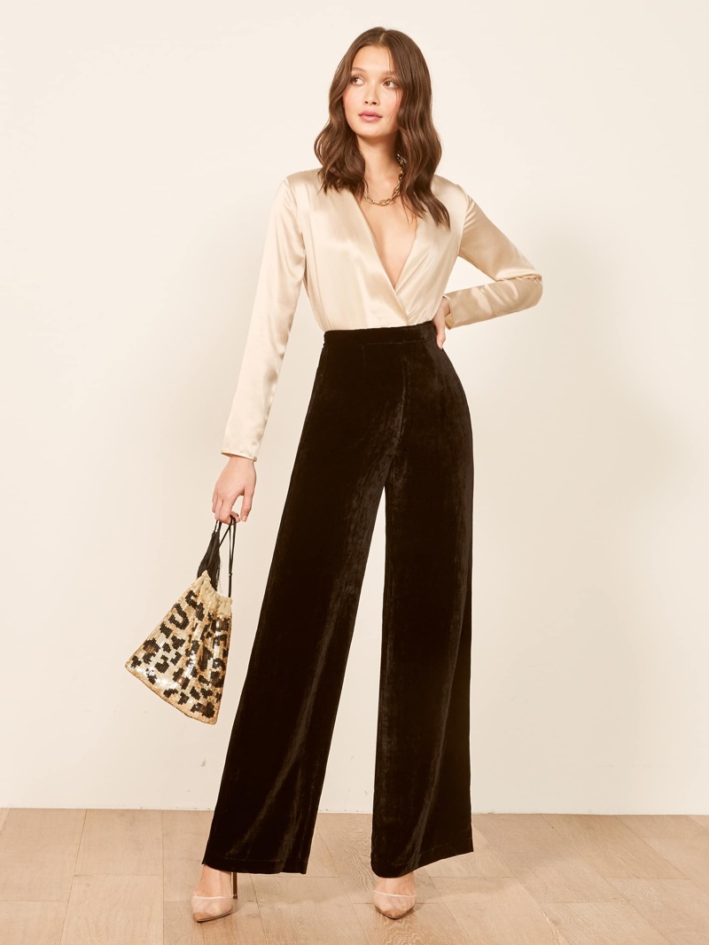 Reformation Aerin Bodysuit in Ivory $168