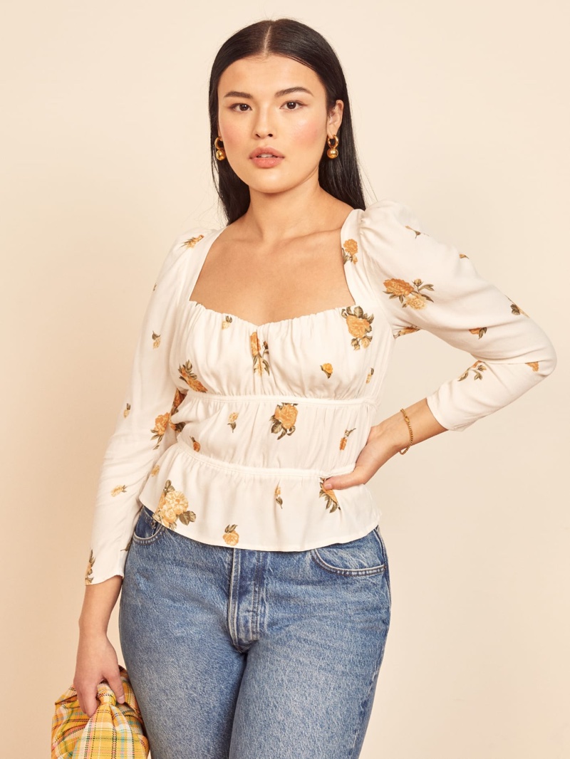 Reformation Plath Top in Constance $103.60 (previously $148)