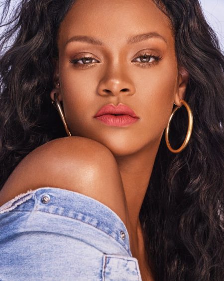 Rihanna Wows in Fenty Beauty's Newest Lipstick Shades Rihanna models Fenty Beauty Mattemoiselle lipstick in Spanked