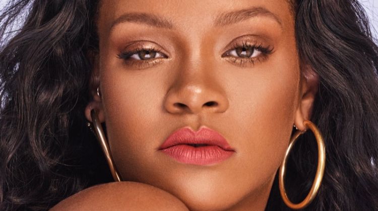 Rihanna models Fenty Beauty Mattemoiselle lipstick in Spanked