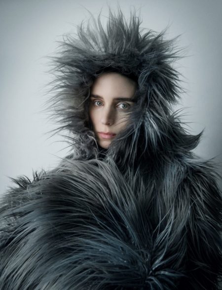 Rooney Mara Wears Fashion Forward Looks in AnOther Magazine Covering up, Rooney Mara poses in fur coat