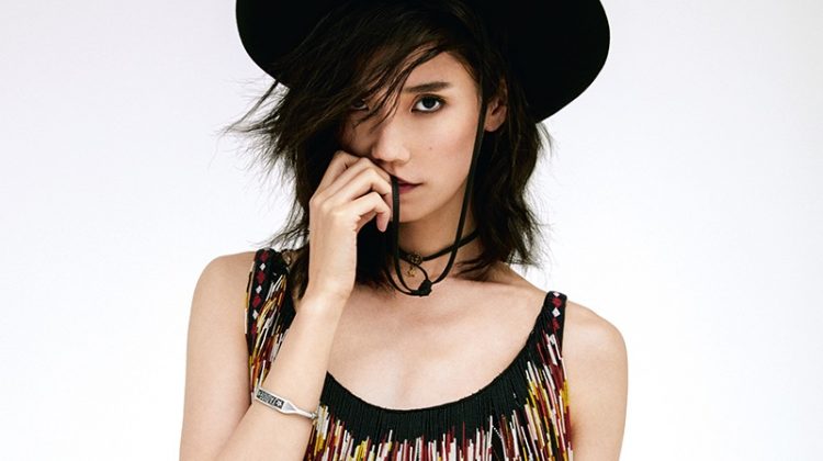 Tao Okamoto Models Chic Resort Looks for Harper’s Bazaar Kazakhstan