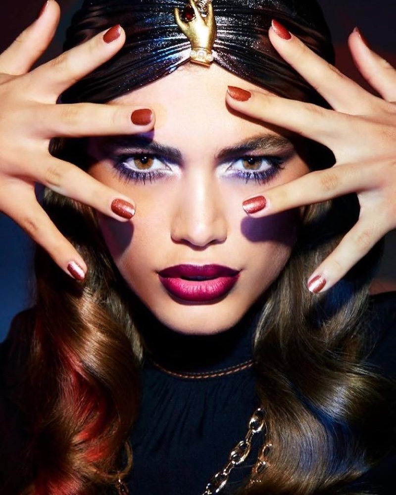 Valentina Sampaio poses for Marc Jacobs Beauty