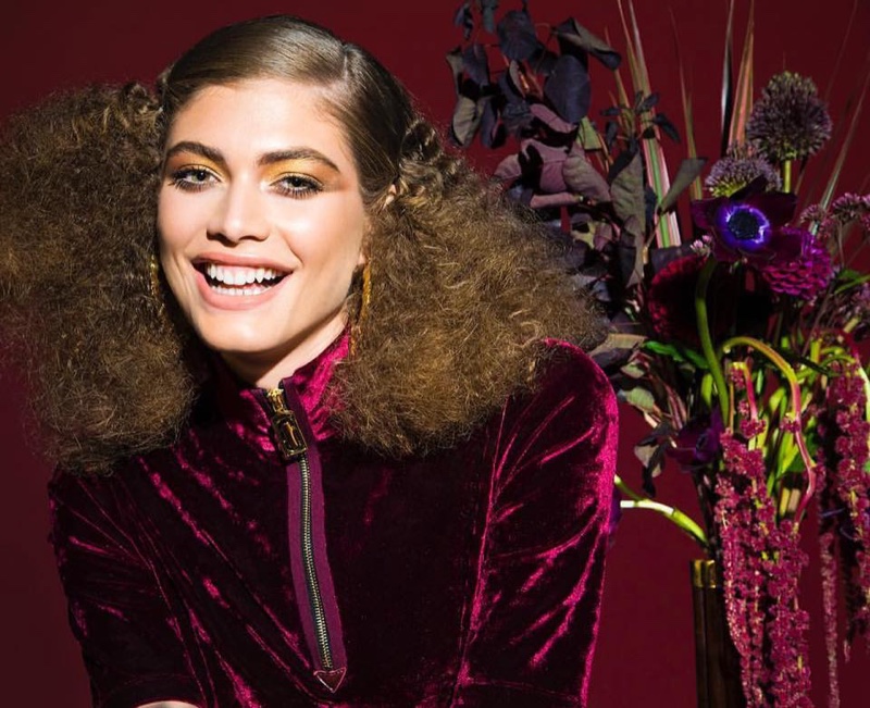 Flashing a smile, Valentina Sampaio poses for Marc Jacobs Beauty