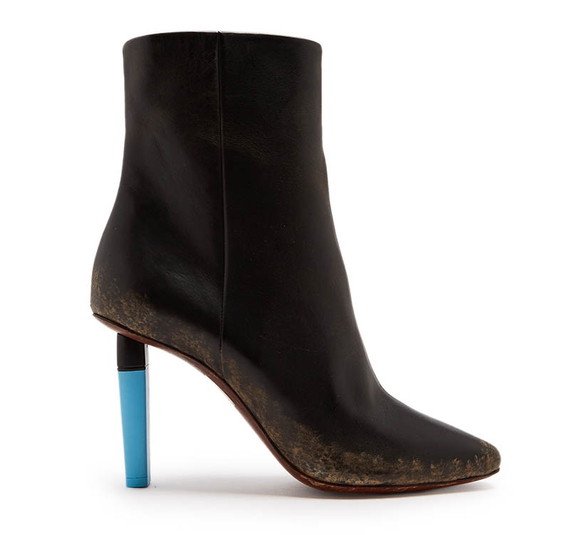 Vetements Highlighter-Heel Leather Ankle Boots $995 (previously $1,421)