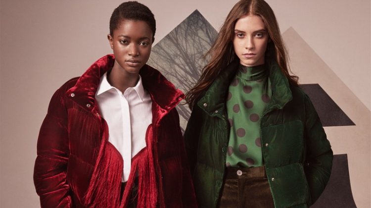 Sophie Martynova and Oumie Jammeh wear Zara’s puffer jackets