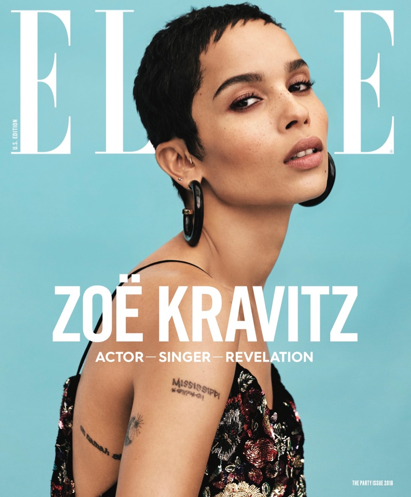 Zoe Kravitz on ELLE Magazine January 2018 Cover