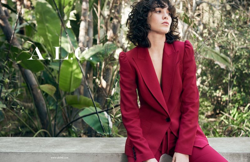 Steffy Algerich suits up in red for A.L.C.'s spring-summer 2018 campaign